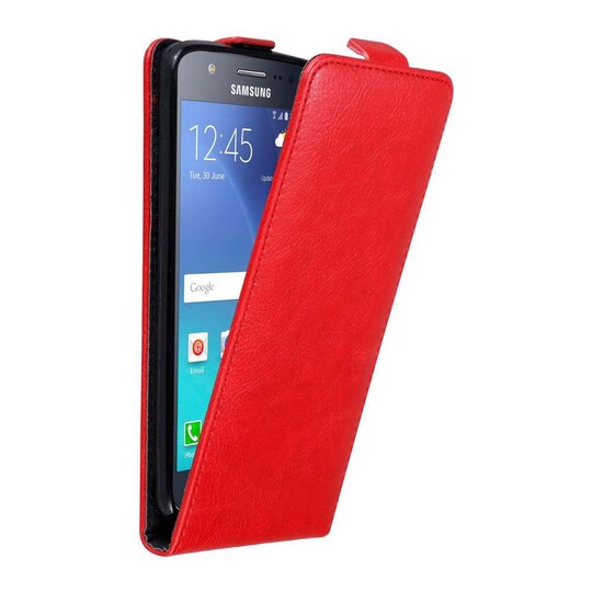 Samsung Galaxy J5 2015 deksel flip cover (rød)