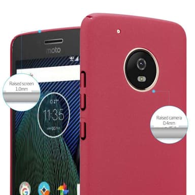 Motorola MOTO G5 PLUS Hardt Deksel Cover (rød)
