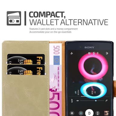 Sony Xperia X COMPACT lommebokdeksel etui (brun)