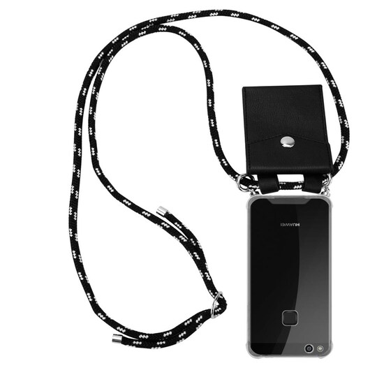 Huawei P10 LITE Deksel med Halskjede (svart)