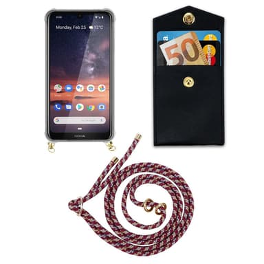 Nokia 3.2 Deksel med Halskjede (rød)
