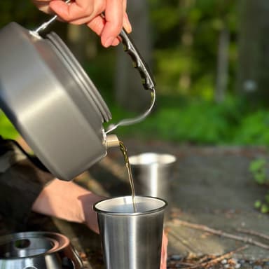 Vannkoker Utendørs vannkoker i aluminium 1,1 L (svart)