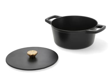 HOLM Cast iron pot Dia 22,5 x 11 cm 3,6 liter Black