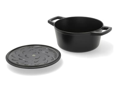 HOLM Cast iron pot Dia 22,5 x 11 cm 3,6 liter Black