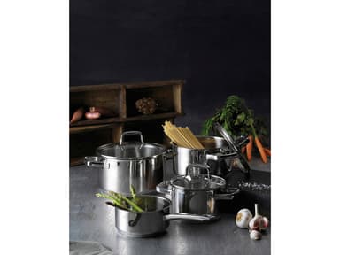 Rösle Moments Cookware set with glass lid 7 parts Steel