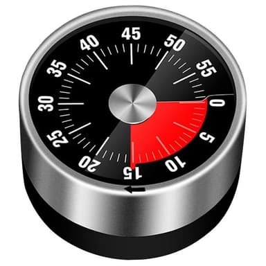 Visuell kjøkkentimer med magnet i rustfritt stål