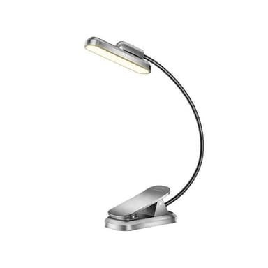 Roterbar LED-boklampe med USB-C-lading og justerbar lysstyrke