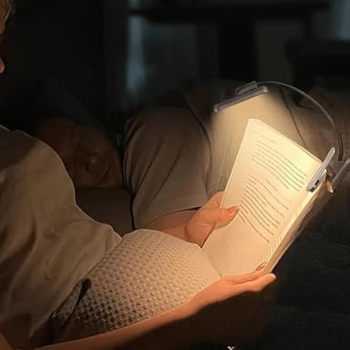 Roterbar LED-boklampe med USB-C-lading og justerbar lysstyrke