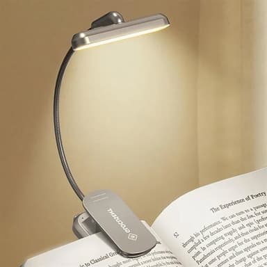 Roterbar LED-boklampe med USB-C-lading og justerbar lysstyrke