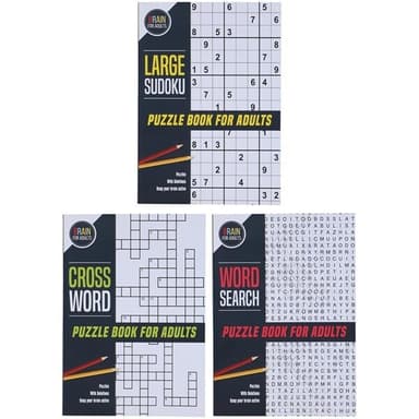 Puslespillbok for voksne - ordpuslespill og sudoku