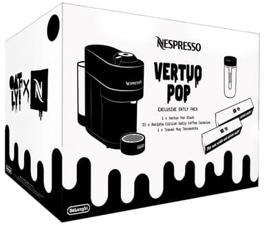 Nespresso Vertuo Pop x Oatly verdipakke av DeLonghi (sort)