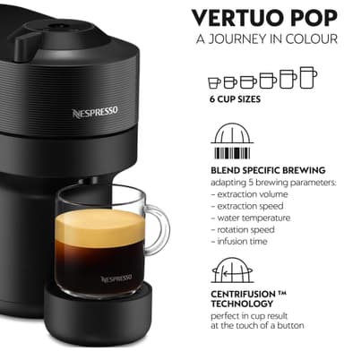 Nespresso Vertuo Pop x Oatly verdipakke av DeLonghi (sort)