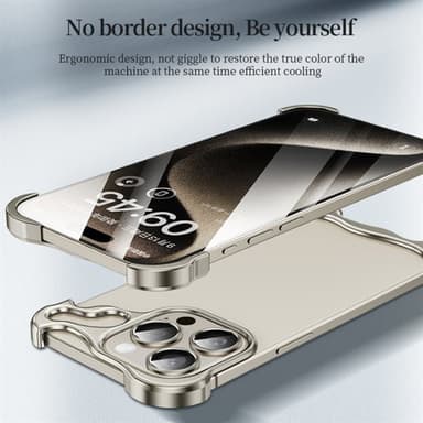 Ørebeskytter i metall for iPhone 15 - Svart