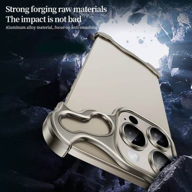 Ørebeskytter i metall for iPhone 15 - Svart