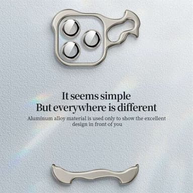 Ørebeskytter i metall for iPhone 15 - Svart