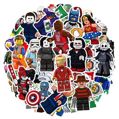 Klistremerker med LEGO-tema - 100 stk