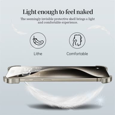 Ørebeskytter i metall for iPhone 15 - Svart