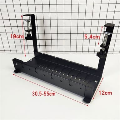Effektiv Kabelorganisator for Skrivebord – Justerbar fra 30,5 til 55 cm