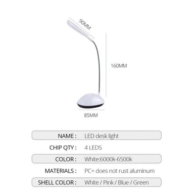 Batteridrevet LED bordlampe