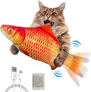 Interaktivt katteleke Splashing Fish Orange