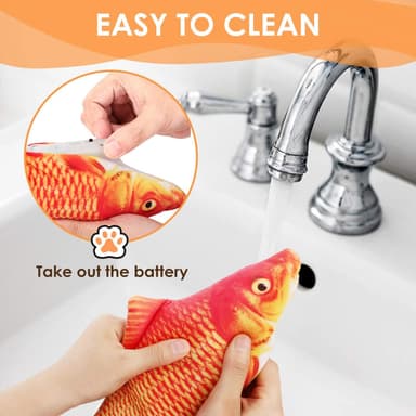 Interaktivt katteleke Splashing Fish Orange