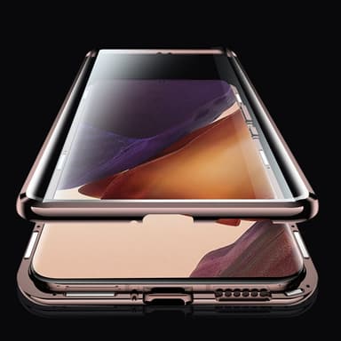 Magnetisk tosidig mobildeksel i herdet glass Sort Samsung Galaxy S23