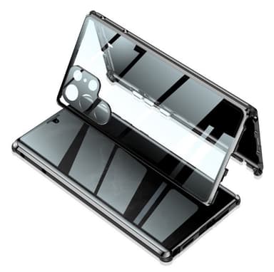 Magnetisk tosidig mobildeksel i herdet glass Sort Samsung Galaxy S23