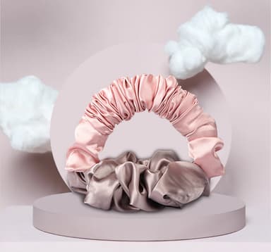 Hårbånd for å krølle håret rosa/brunt