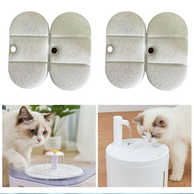 Erstatningsfiltre for Cat vannfontener Hvit 12-pakke