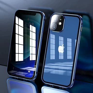 Dobbeltsidig HD-telefondeksel med spenne magnetisk varmespredning for iPhone Sort  iPhone 15 Pro