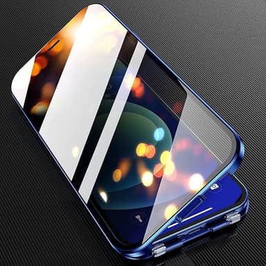 Dobbeltsidig HD-telefondeksel med spenne magnetisk varmespredning for iPhone Sort  iPhone 15 Pro