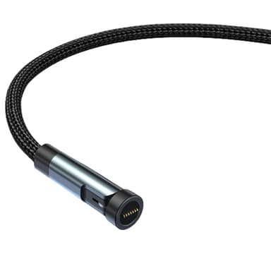 Magnetisk to meters USB C-ladekabel for hurtiglading, 3A Sort