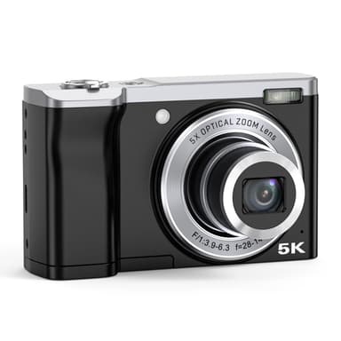 5K digitalkamera med 5X optisk zoom og anti-shake stabilisering