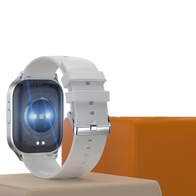Smartklokke med forskjellige sportsmoduser, Bluetooth-samtaler, vanntett Sølv