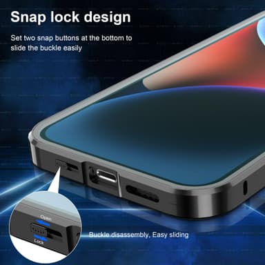 Skjermbeskyttelse magnetisk beskyttende telefondeksel med stativ  iPhone 13 Pro
