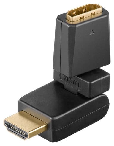 HDMI""-adapter 360°, gullbelagt