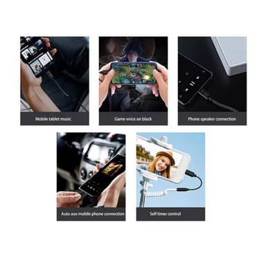 USB-C til 3,5 mm adapter for kablede hodetelefoner Sort