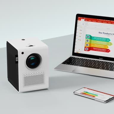 WiFi Bluetooth miniprojektor D5000 Full HD 1080P 4K-støtte