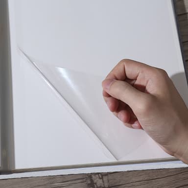 Selvklebende 16-tommers laminert DIY-fotoalbum Hvit