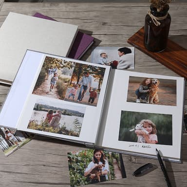 Selvklebende 16-tommers laminert DIY-fotoalbum Hvit
