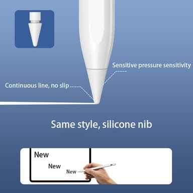 Universal Stylus-penn for iPad med 4 pennesplitter Sort