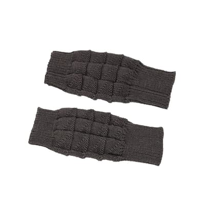 2 par vintervarme stretchy halvfingerhansker unisex Mørk grå