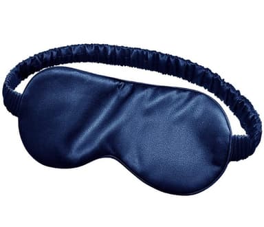 Sovemaske av silke Mørke blå