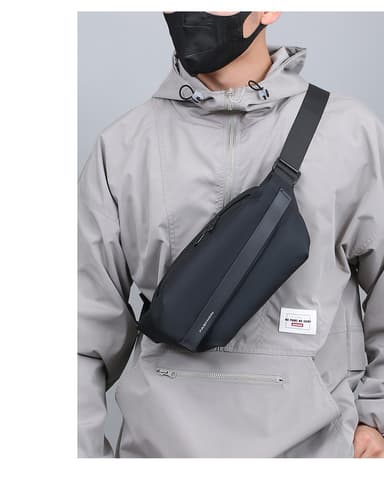 Lett crossbody-veske med stor kapasitet Sort