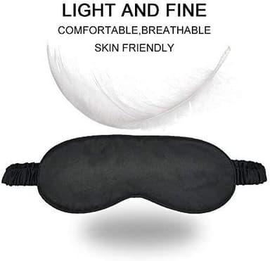 Sovemaske av silke Sort