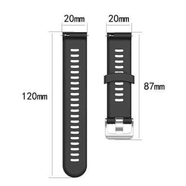 Klokkereim for Garmin Forerunner 245 Silikon Hvit 20 mm