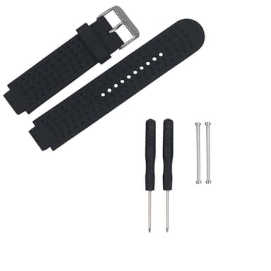 Erstatning silikonklokkerem Sort Garmin Forerunner 220/230/235/630/620/735XT, Garmin Approach S20/S5/ S6