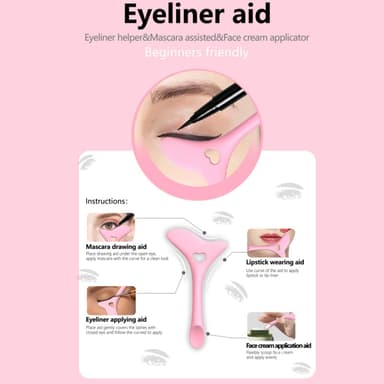 Sminkelinjal med ulike buer Rosa