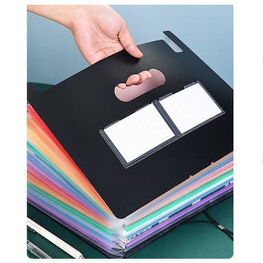 Utvide filmapper med etiketter, Accordion Document Organizer M