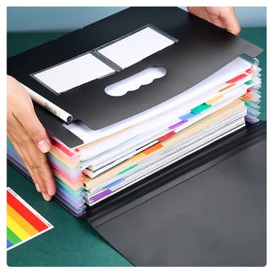 Utvide filmapper med etiketter, Accordion Document Organizer M